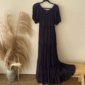 Vici Black maxi dress off the shoulder